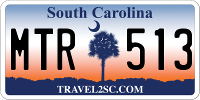 SC license plate MTR513