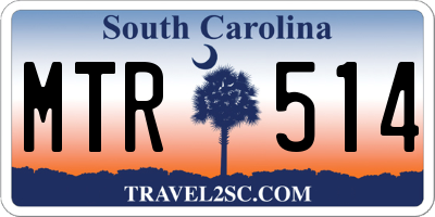 SC license plate MTR514
