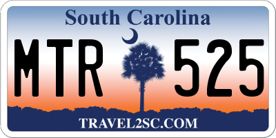 SC license plate MTR525