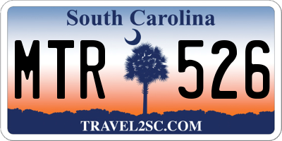 SC license plate MTR526