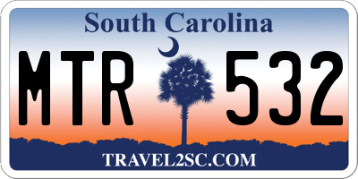 SC license plate MTR532