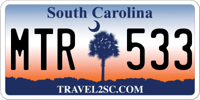 SC license plate MTR533