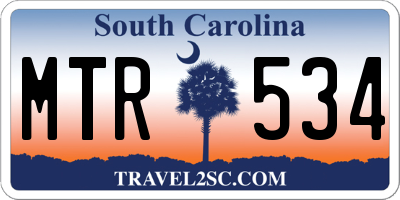 SC license plate MTR534