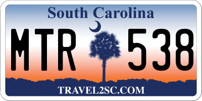 SC license plate MTR538