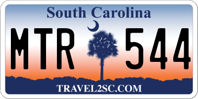 SC license plate MTR544