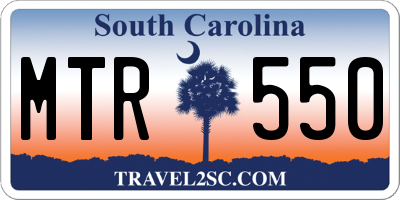 SC license plate MTR550