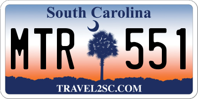 SC license plate MTR551