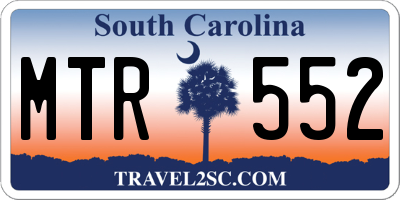 SC license plate MTR552