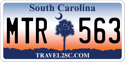 SC license plate MTR563