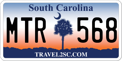 SC license plate MTR568