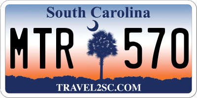 SC license plate MTR570