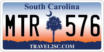 SC license plate MTR576