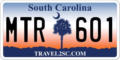 SC license plate MTR601