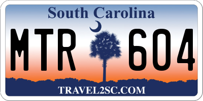 SC license plate MTR604