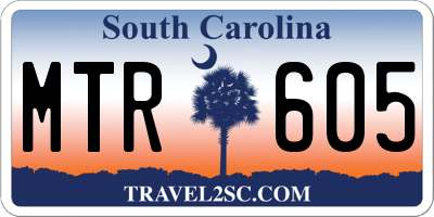SC license plate MTR605