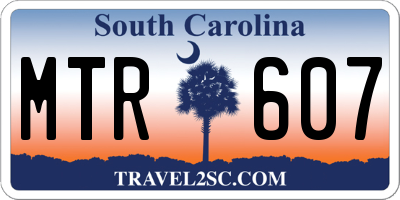 SC license plate MTR607