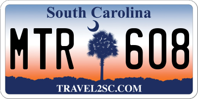 SC license plate MTR608