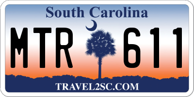 SC license plate MTR611
