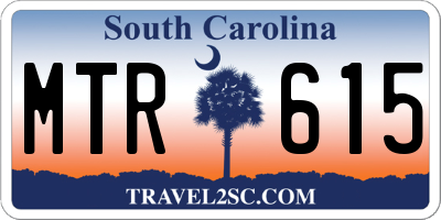 SC license plate MTR615