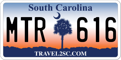 SC license plate MTR616