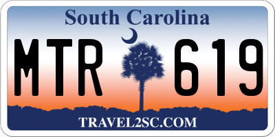 SC license plate MTR619