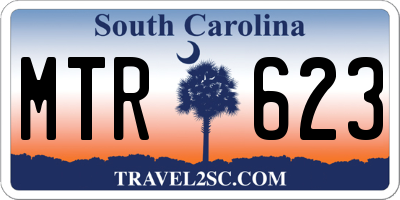 SC license plate MTR623
