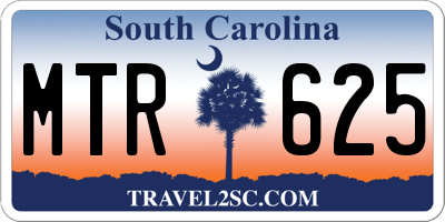 SC license plate MTR625