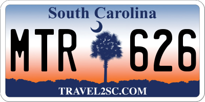 SC license plate MTR626