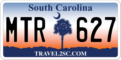 SC license plate MTR627