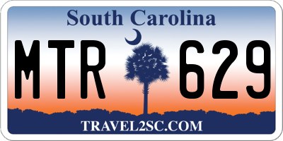 SC license plate MTR629