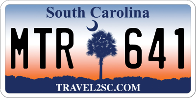 SC license plate MTR641