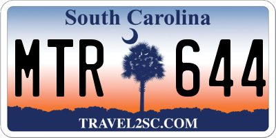 SC license plate MTR644