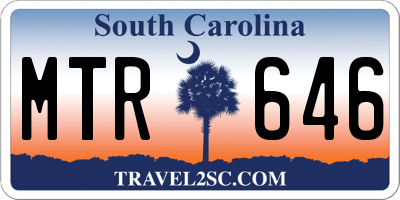 SC license plate MTR646