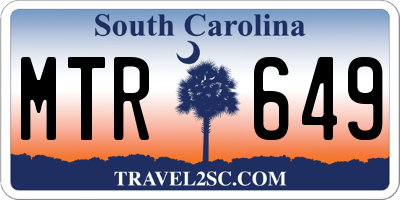 SC license plate MTR649