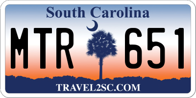 SC license plate MTR651