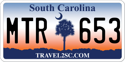SC license plate MTR653