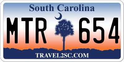 SC license plate MTR654