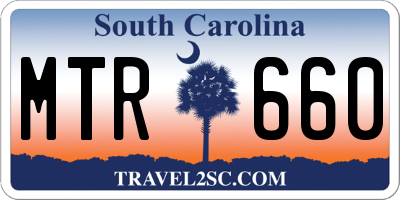SC license plate MTR660