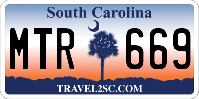SC license plate MTR669