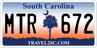 SC license plate MTR672