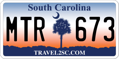 SC license plate MTR673
