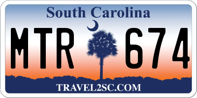 SC license plate MTR674