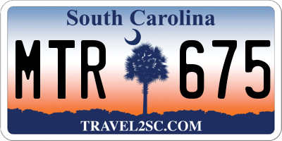 SC license plate MTR675