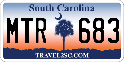 SC license plate MTR683