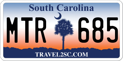 SC license plate MTR685