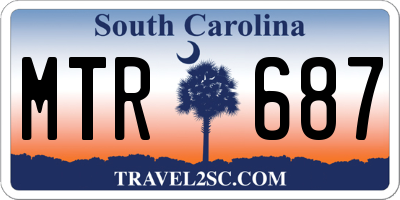 SC license plate MTR687