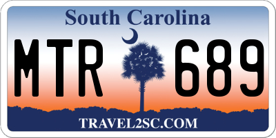 SC license plate MTR689
