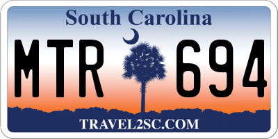 SC license plate MTR694