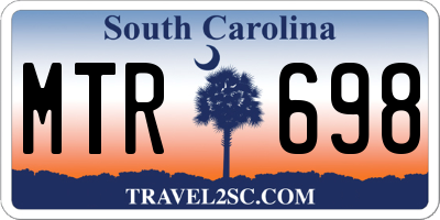 SC license plate MTR698
