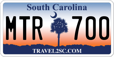 SC license plate MTR700